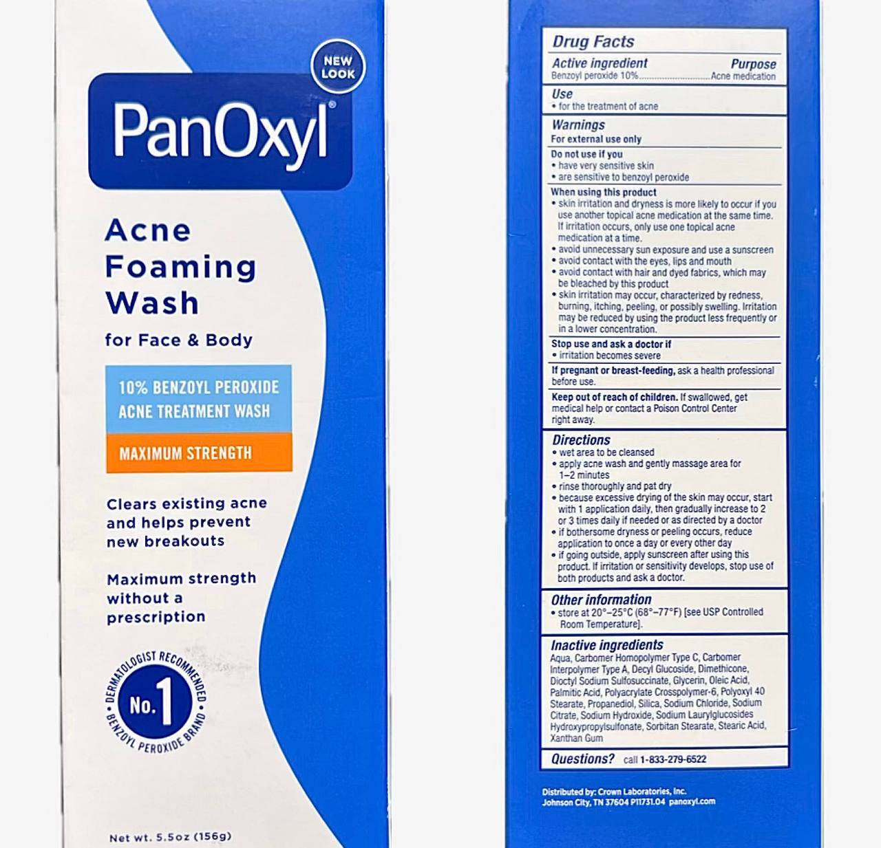 Засіб для очищення обличчя та тіла PanOxyl Acne Foaming Wash 10% Benzoyl Peroxide (пом'яте пакування) - Зображення 2