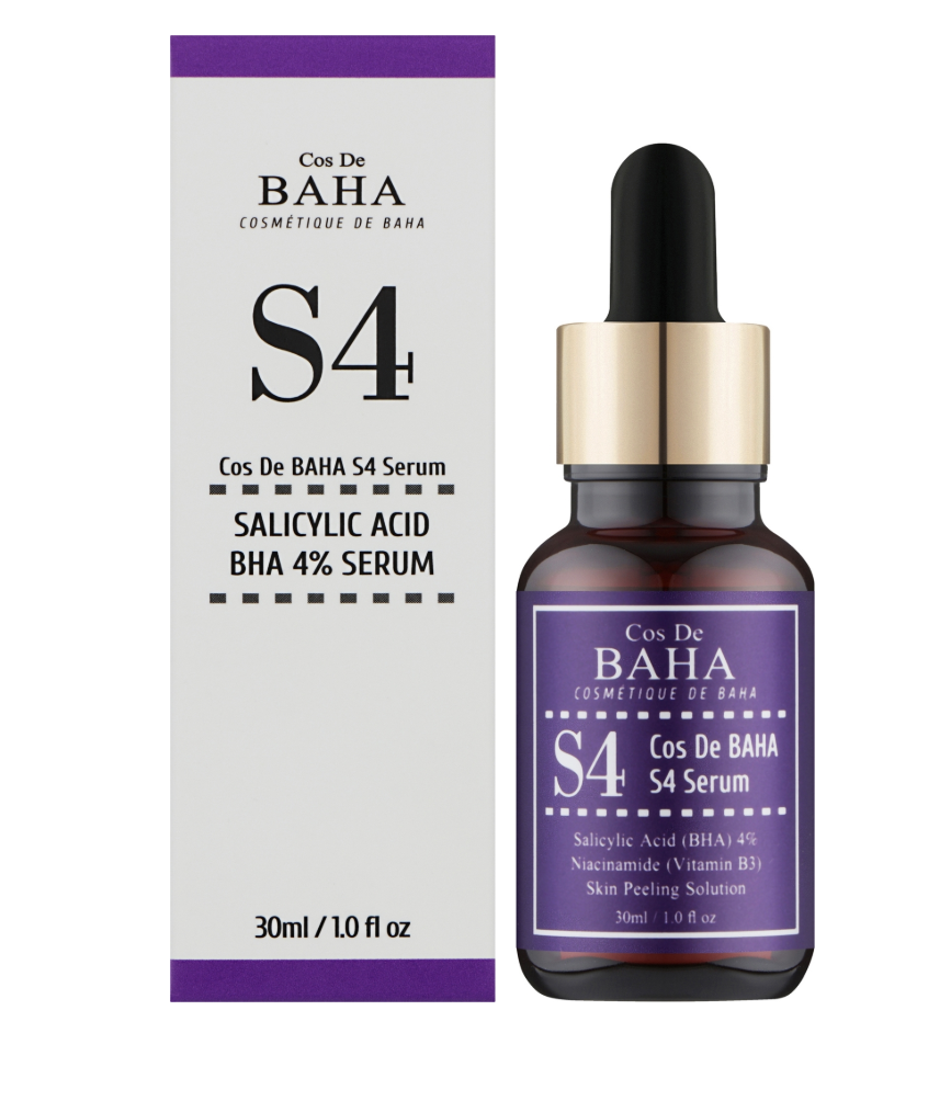 Сироватка для боротьби з комедонами та висипаннями S4 Salicylic Acid BHA 4% Serum від Cos de BAHA