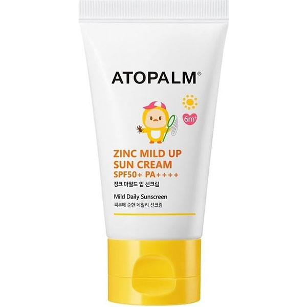 Крем сонцезахисний для дітей Zinc Mild Up Sun Cream SPF50+ PA++++ від ATOPALM