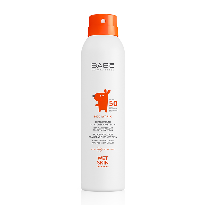 Дитячий сонцезахисний спрей прозорий водостійкий SPF50+ PEDIATRIC Transparent Sunscreen SPF 50 від BABE