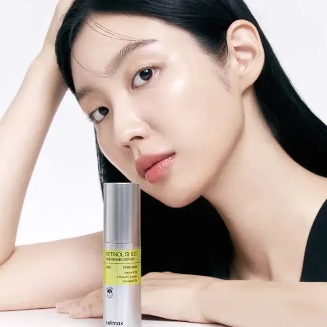 Антивікова розгладжуюча сироватка з ретинолом 0.1% і пептидами The Vita-A Retinol Shot Tightening Serum від Celimax - Зображення 3