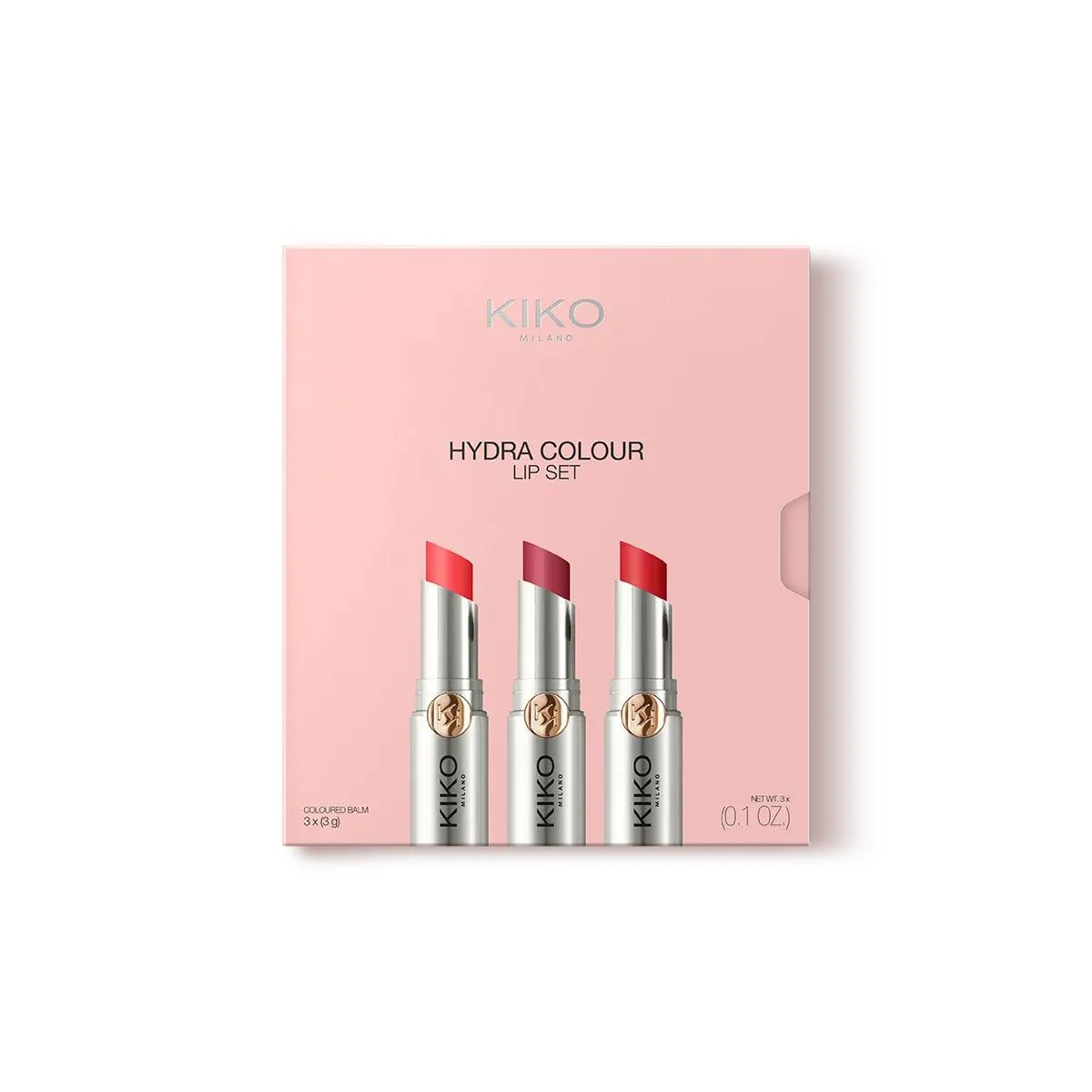 Набір бальзамів для губ Hydra Colour Lip Set (3x3 g) від Kiko Milano