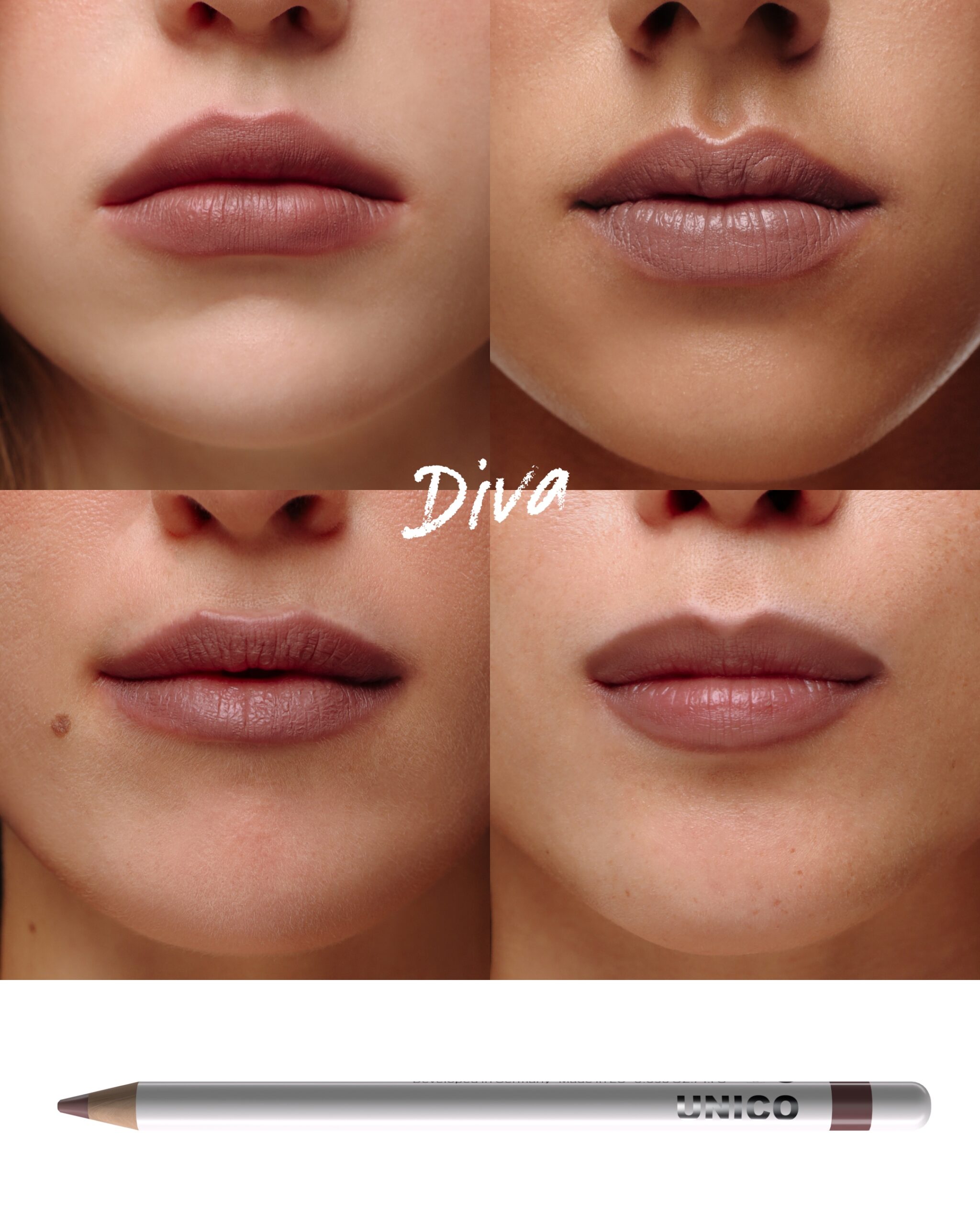 Олівець для губ з пептидами LIP PENCIL (відтінок DIVA) від UNICO - Зображення 2