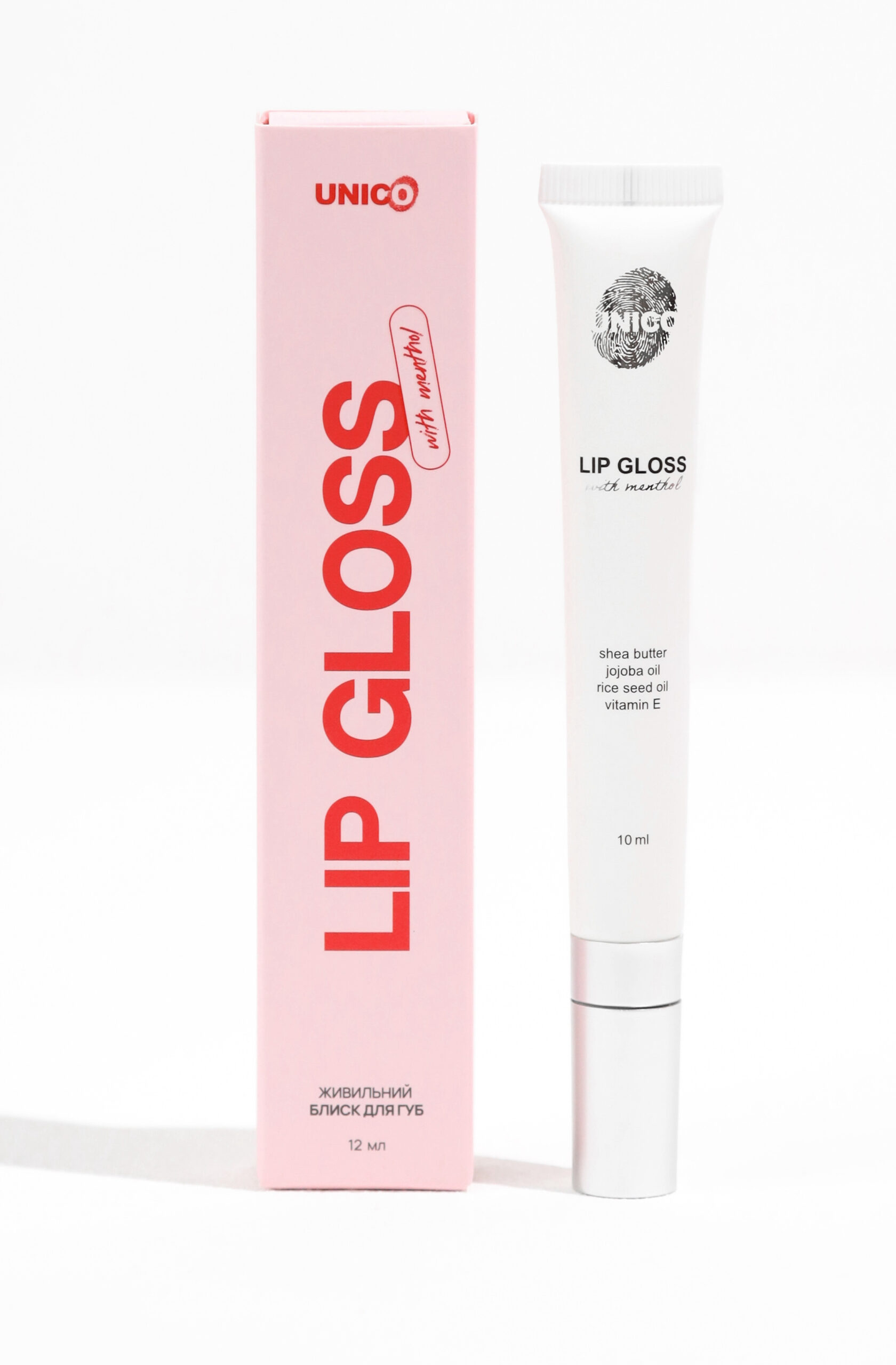 Живильний блиск для губ LIP GLOSS with menthol (LACE) від UNICO - Зображення 2