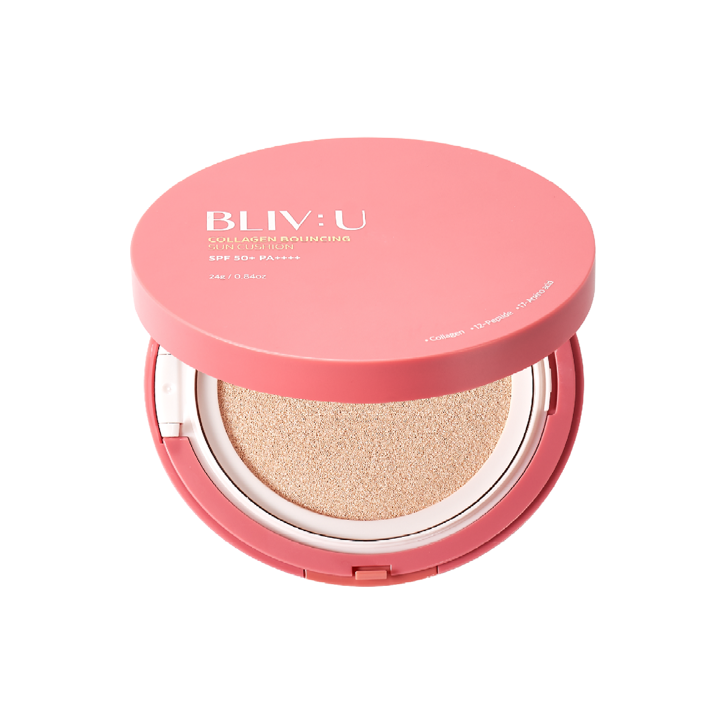 Сонцезахисний кушон з колагеном Collagen Bouncing Sun Cushion SPF 50+ PA++++ від BLIV:U
