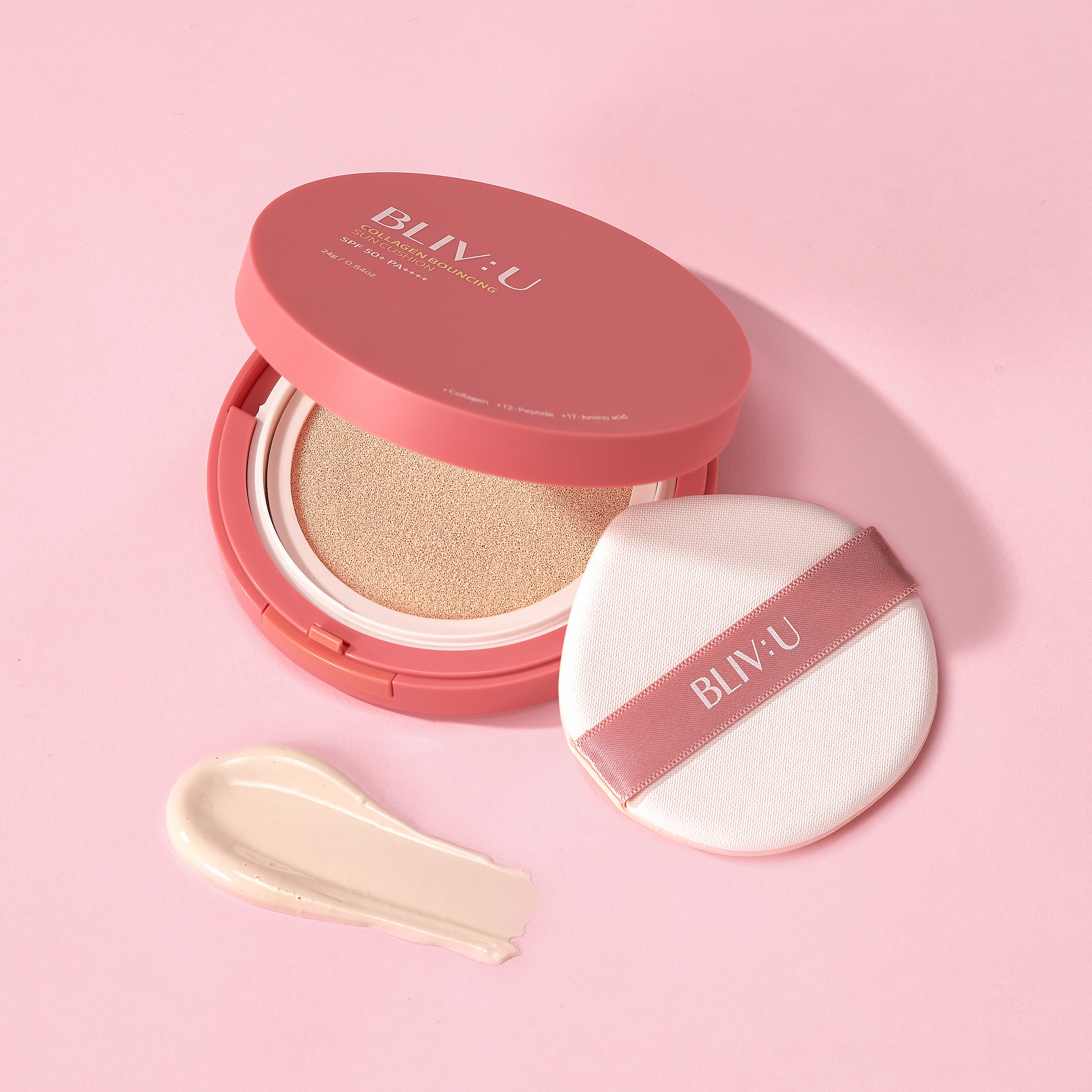 Сонцезахисний кушон з колагеном Collagen Bouncing Sun Cushion SPF 50+ PA++++ від BLIV:U - Зображення 3