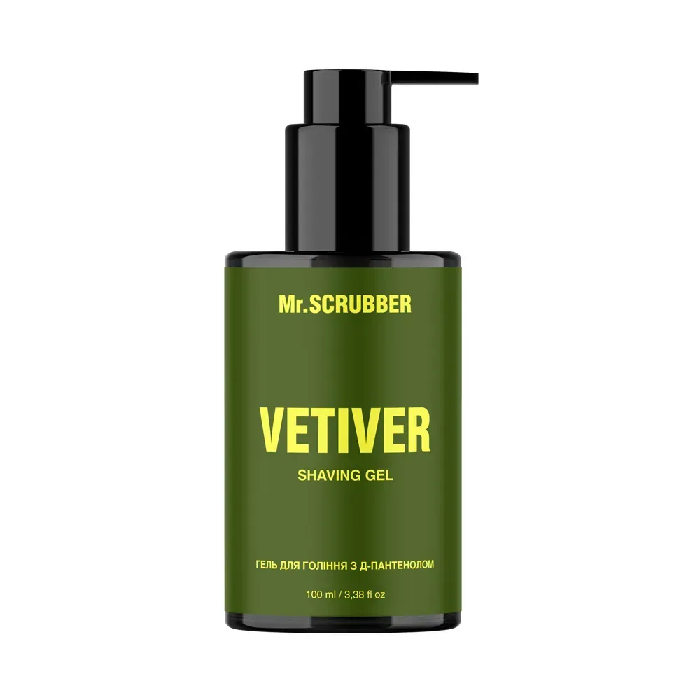 Гель для гоління з D-пантенолом Vetiver від Mr.SCRUBBER