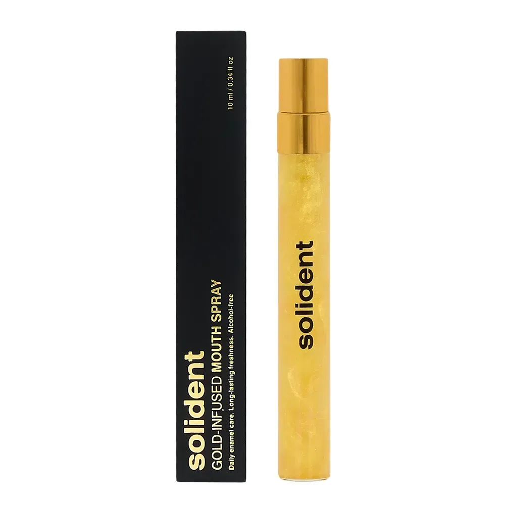 Освіжаючий спрей для порожнини рота Solident Gold-Infused Mouth Spray з колоїдним золотом (10 ml)
