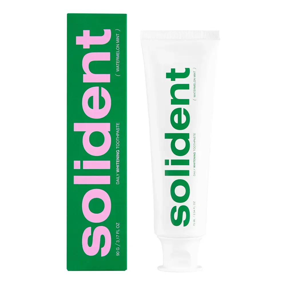 Щоденна відбілювальна зубна паста Solident Watermelon mint / кавун-м'ята, 90 g