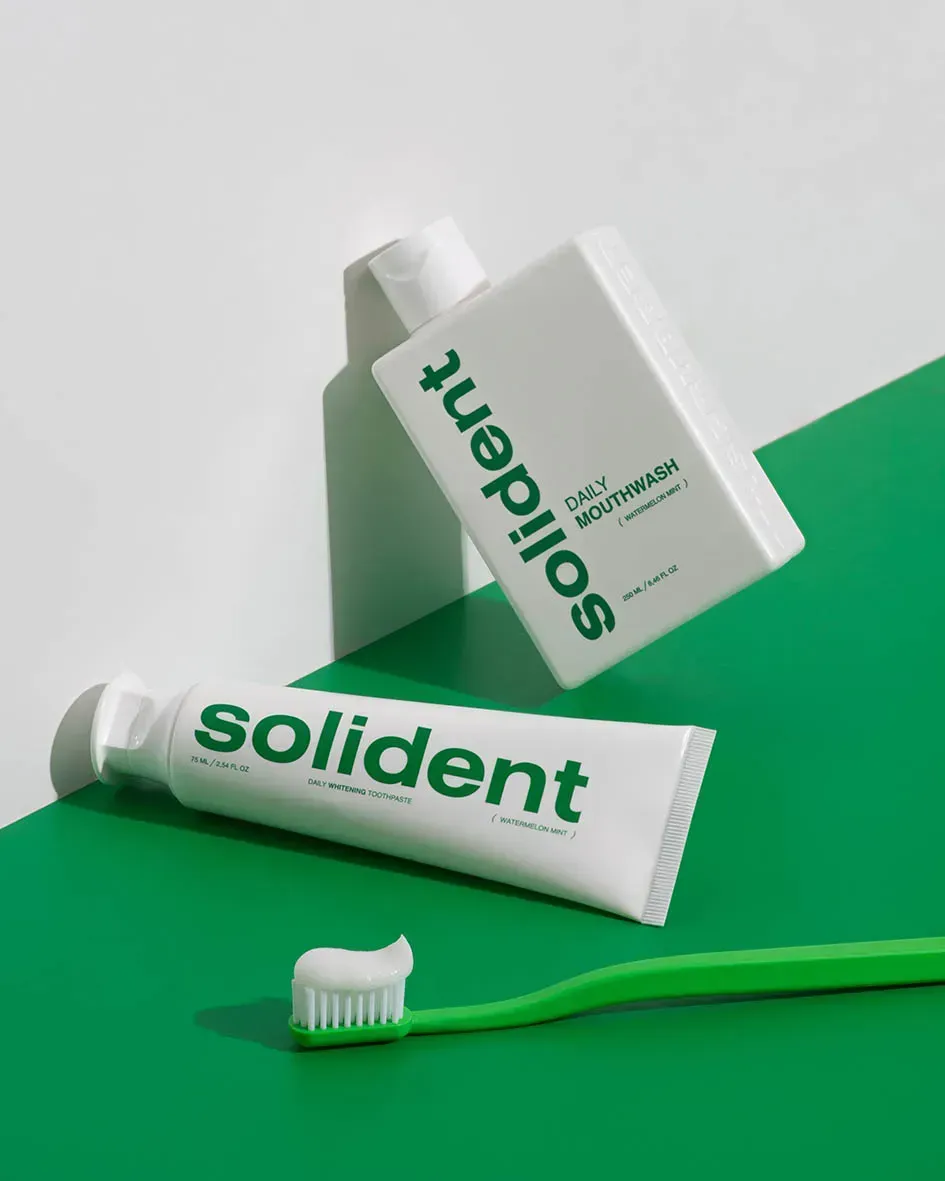 Щоденна відбілювальна зубна паста Solident Watermelon mint / кавун-м'ята, 90 g - Зображення 2
