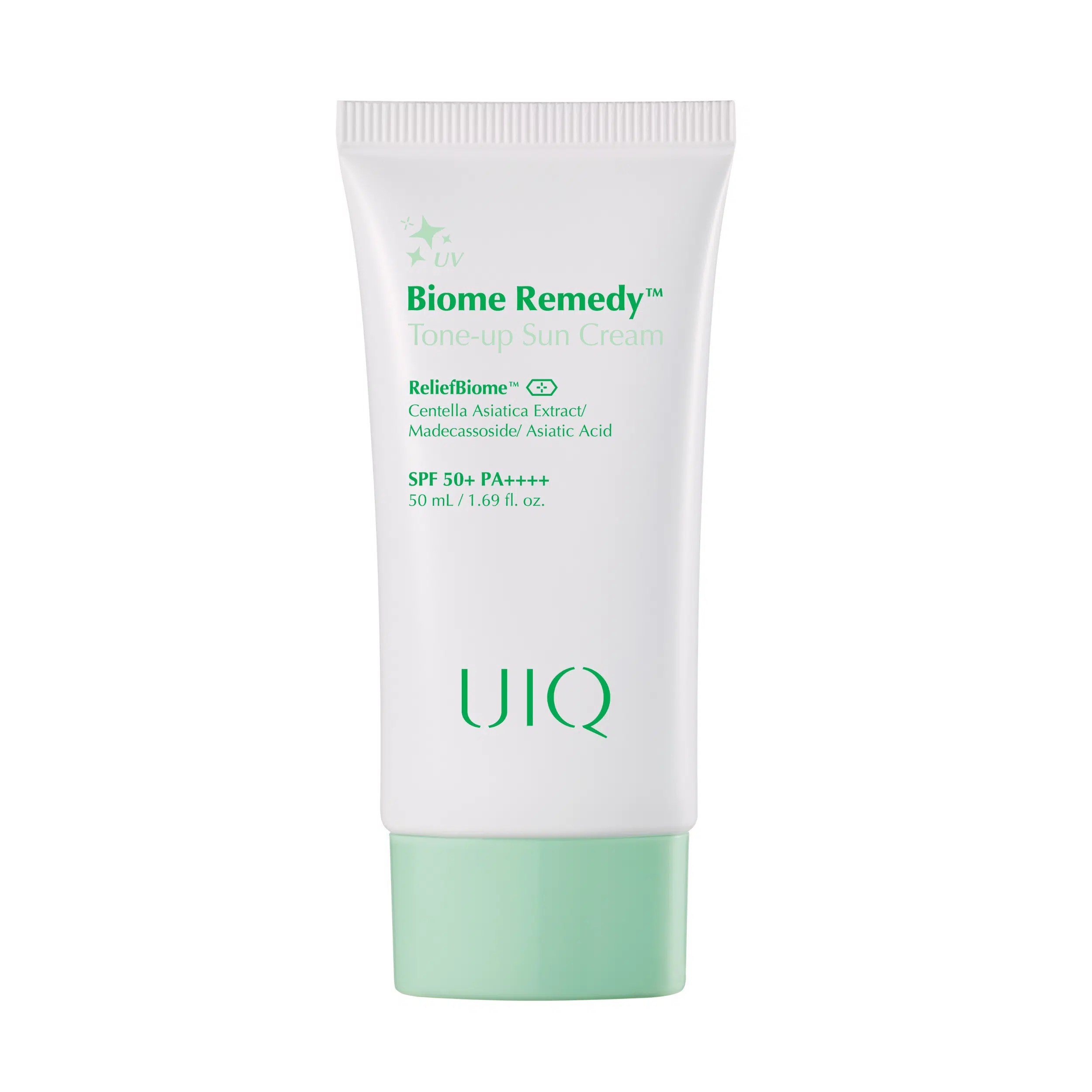 Сонцезахисний крем з зеленим тоном Biome Remedy™ Tone-up Sun Cream Green від UIQ