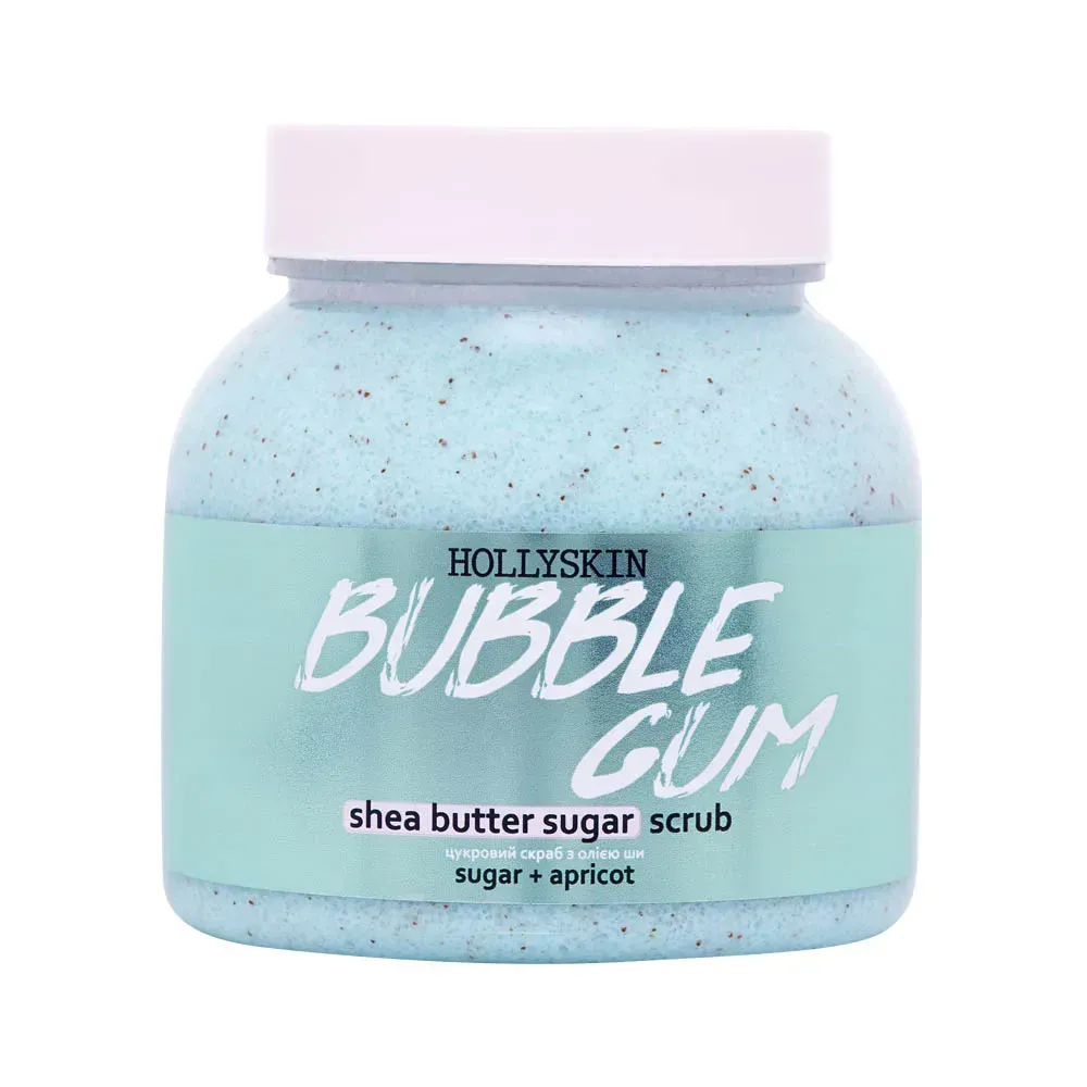 Цукровий скраб з олією ши і перлітом Bubble Gum від HOLLYSKIN
