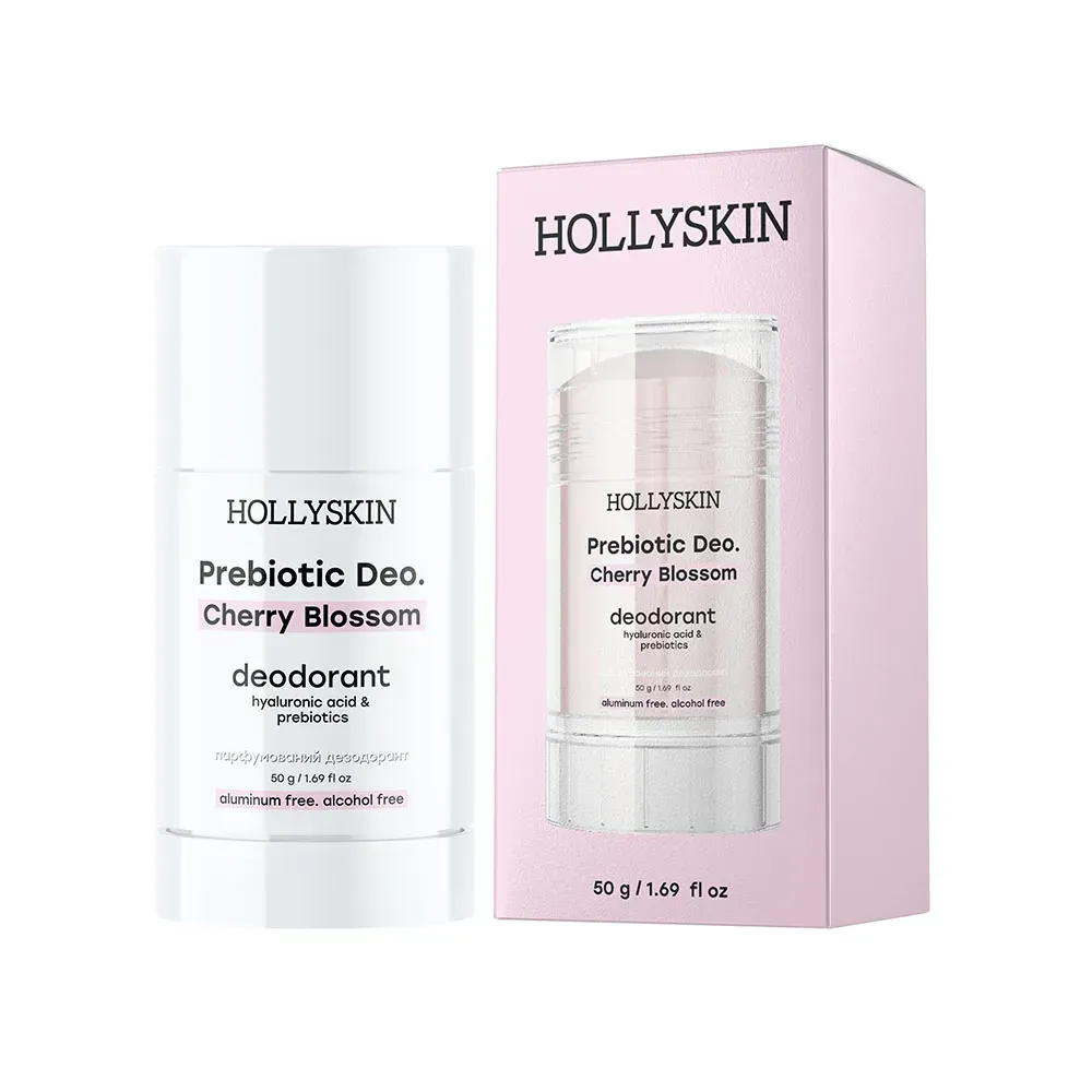 Парфумований дезодорант Prebiotic Deo Cherry Blossom з гіалуроновою кислотою і пребіотиками від HOLLYSKIN