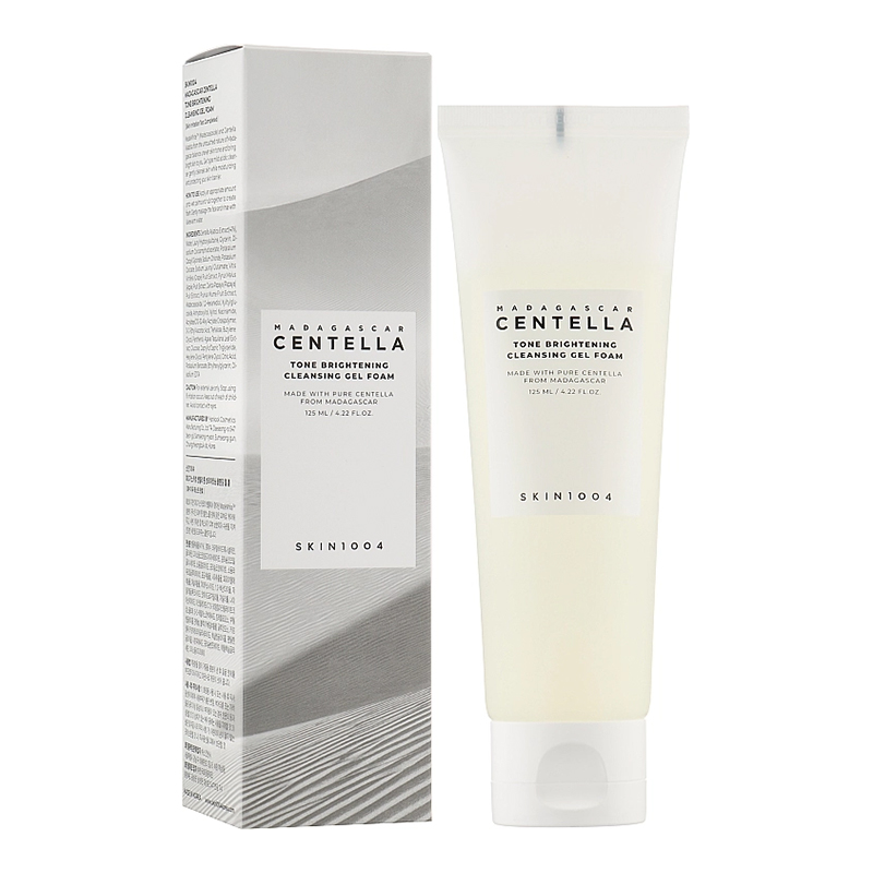 Гель-пінка для вмивання освітлююча Madagascar Centella Tone Brightening Cleansing Gel Foam від SKIN1004